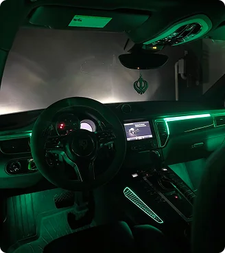 Pink ambient interior