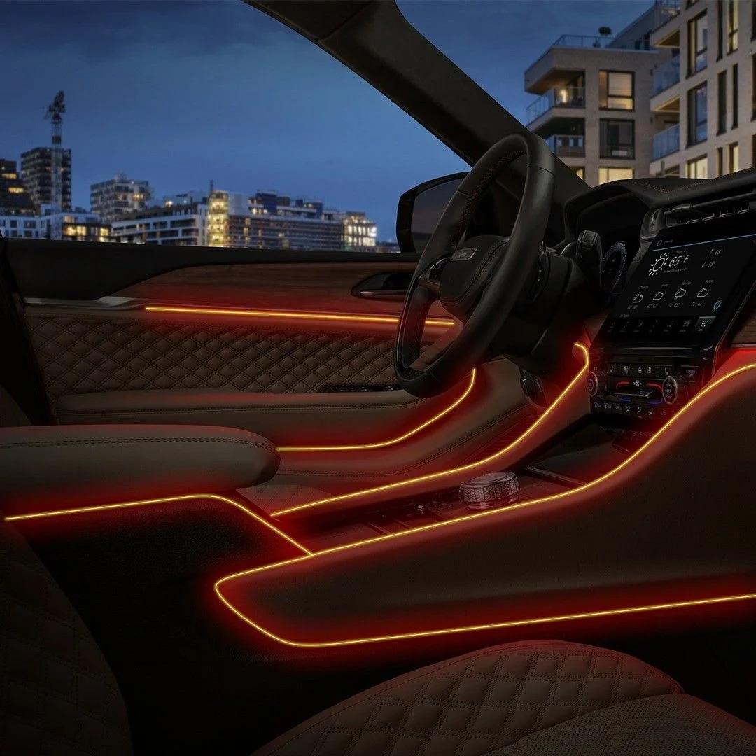 Ambient lighting in a car interior