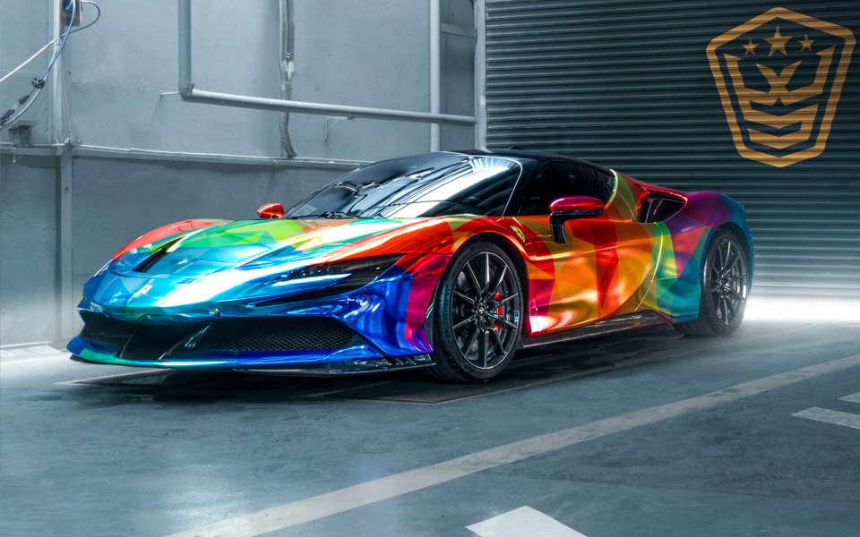 Vinyl wrapped vehicle